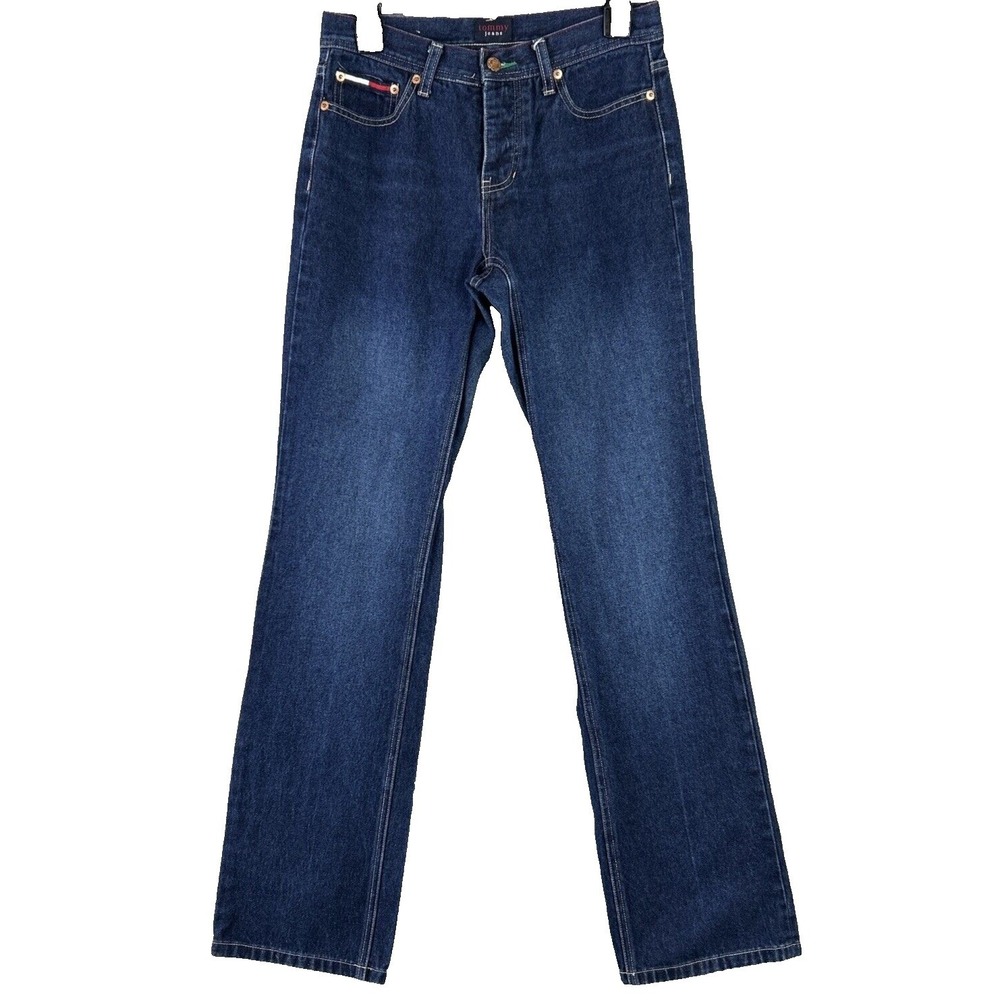 Tommy Hilfiger Jeans Juniors  7 (28x32) Button Fly Mid Rise Straight VTG Y2K
